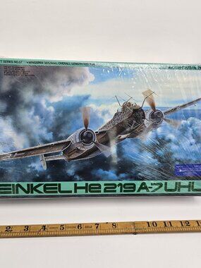 SEALED Tamiya 1/48 Heinkel He 219A-7 Uhu Model Kit No 57 New Aircraft Plane Read
